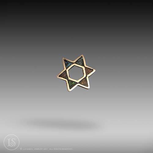 Star of David Pin, Bronze