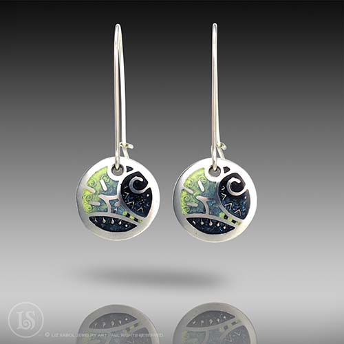 Twilight Earrings, 960 Sterling Silver