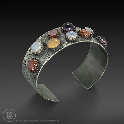 Jelly Rain Bracelet, 925 Sterling Silver, Bronze